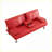 Sofas, 67-Inch Multifunctional Folding Sofa Bed with Coffee Table for Small Spaces | Crimson Red | PVC