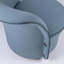 Chaise pivotante texturée 3D bleu ciel entièrement assemblée avec détails décoratifs