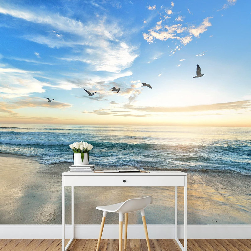 Coastal Beachy Peel & Stick Border, 100" L x 144" W