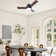 Arielmarie 42'' 3 - Blade Large Indooor Ceiling Fan With Light Kit and Remote, 3 LED Colors, 6 Speed Noiseless DC Motor, Timer