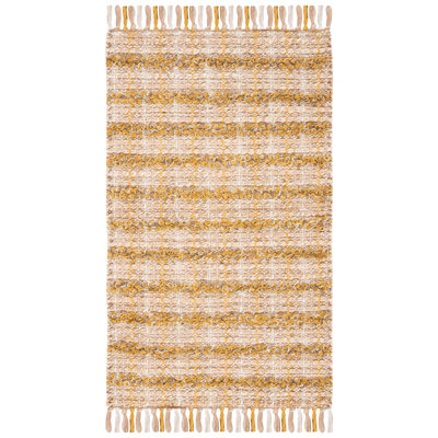 Cape Cod 871 Hand Woven Jute/Cotton Geometric Rug in Gold/Natural