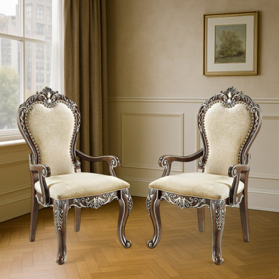 Myrrh Arm Chair (Set-2) in Antique Oak
