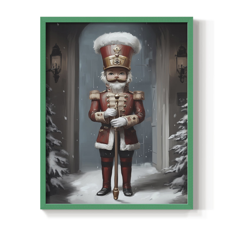 Art des Fêtes de Noël - série 2 - CC XXVI, reproduction encadrée - bois massif, Vert