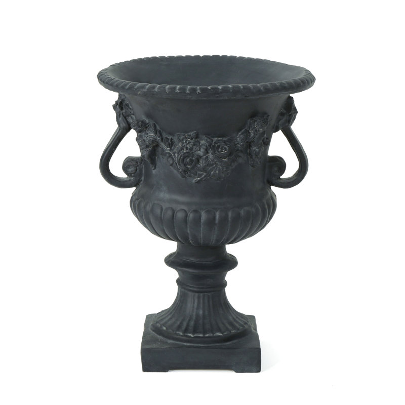 Jardinière urne de jardin pour patio, jardin, Noir antique