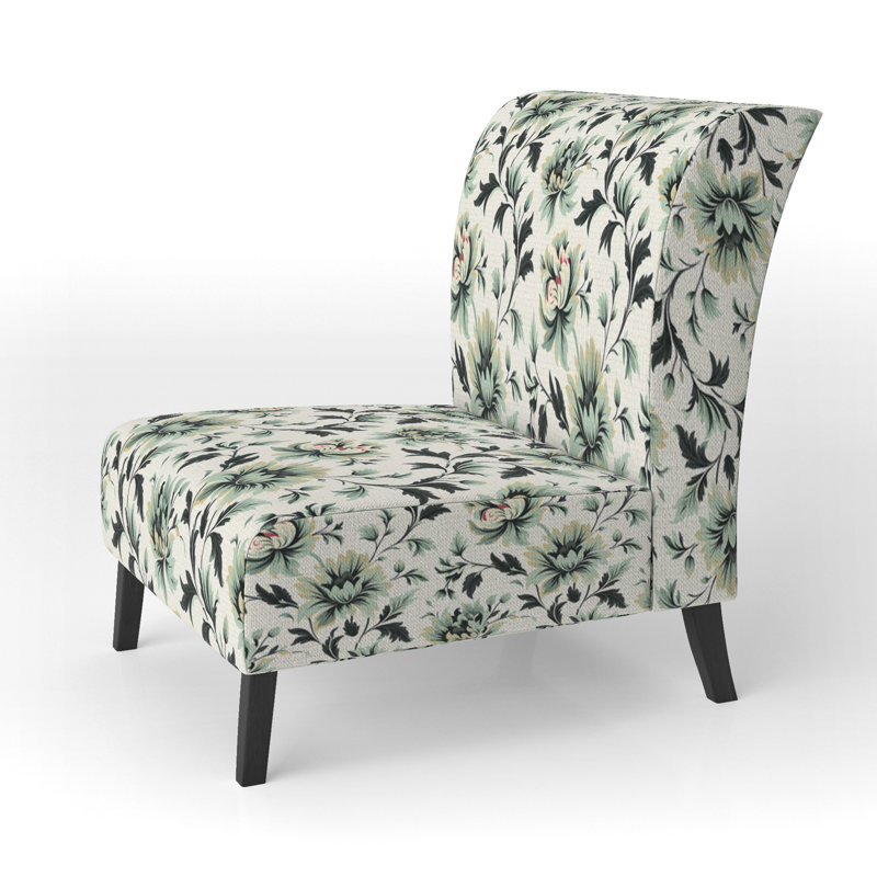 Fauteuil de chambre Green Elegant Damask Harmony