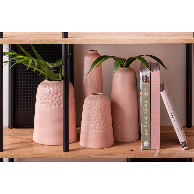 Ceramic Table Vase, Soft Pink, 28cm H x 19cm W x 19cm D