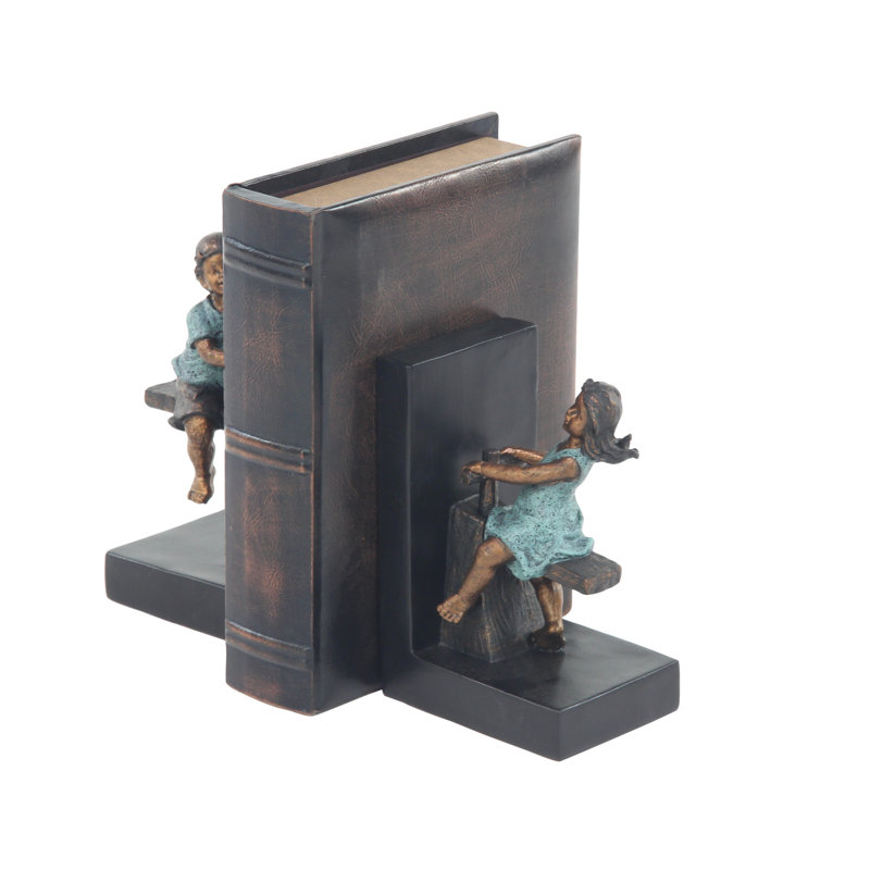 Serre-livres avec balançoire Polystone People, Noir