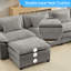 Canapé modulaire surdimensionné de 118 po avec coussins double épaisseur et repose-pieds-248351598