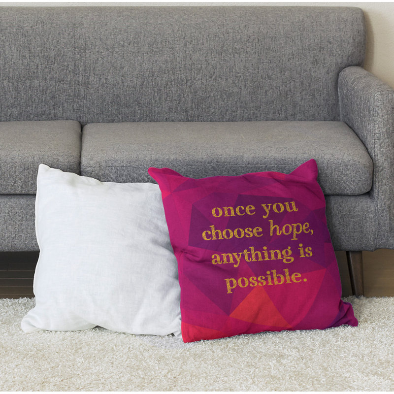 Coussin de sol pierres précieuses choisissez Hope, H 28 po x l 28 po, Rubellite / or