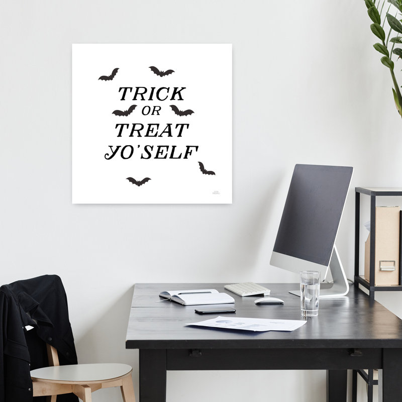 Halloween typographie II, art contemporain, H 18 po x l 18 po