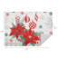 Tapis de séchage en microfibre (poinsettias avec ornements) - ensemble de 2