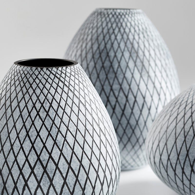 Vector Glass Table Vase, 16.5" H x 7" W x 7" D