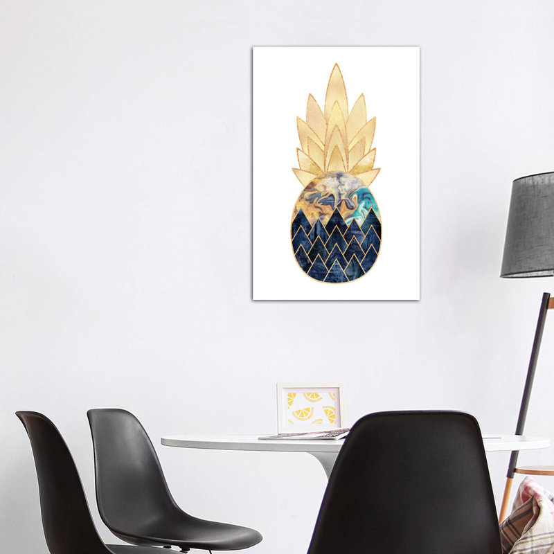" Precious Pineapple I " by Elisabeth Fredriksson, 48" H x 32" W x 1.5" D, Wrapped Canvas