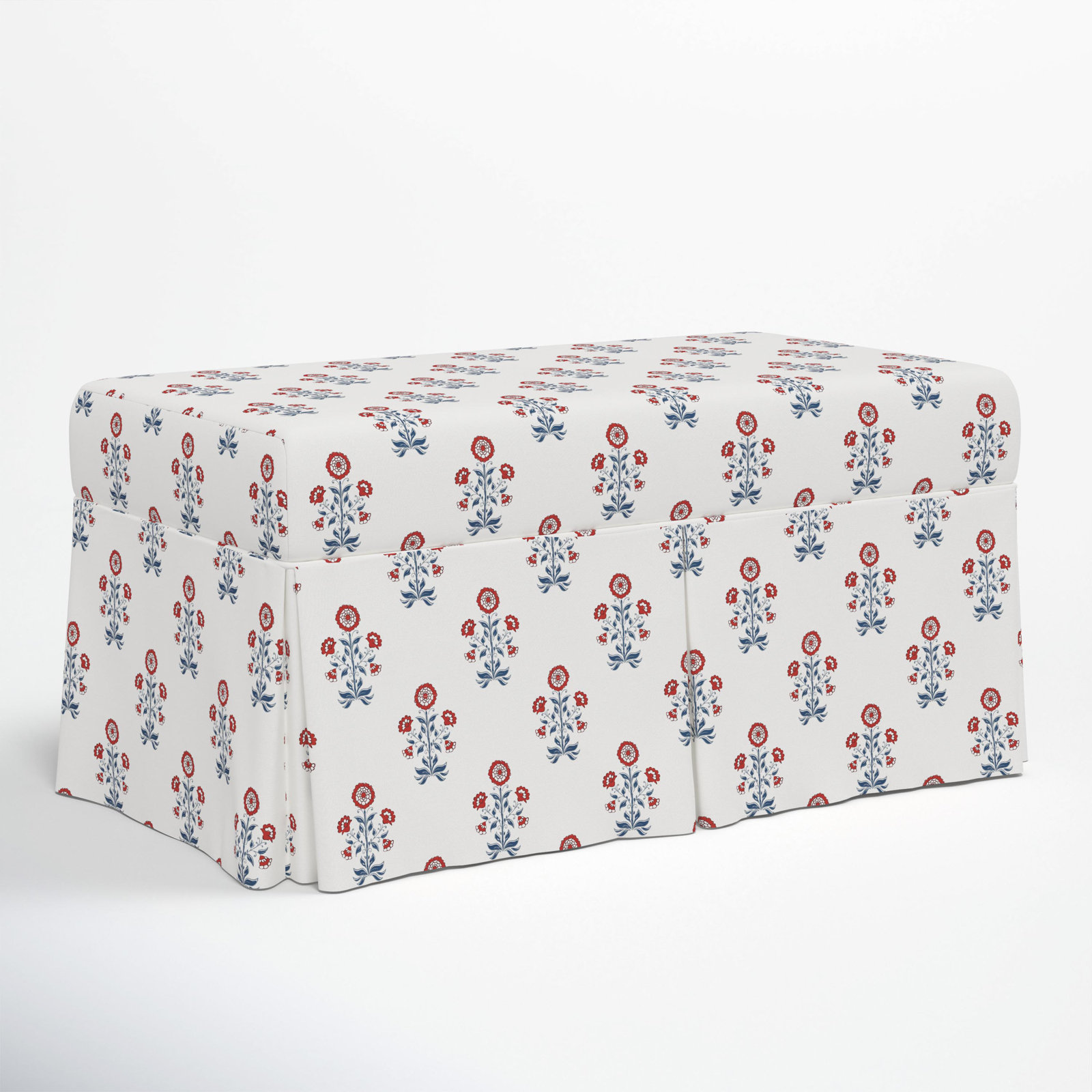 Chaplin Storage Bench, Cappy Floral Red
