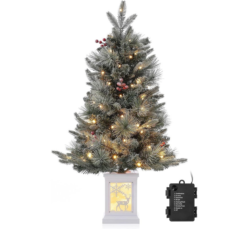 3' H Lighted Artificial Christmas Tree