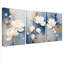 Tableau mural abstrait élégant à motif floral de pivoines (paquet de 3)-118089374