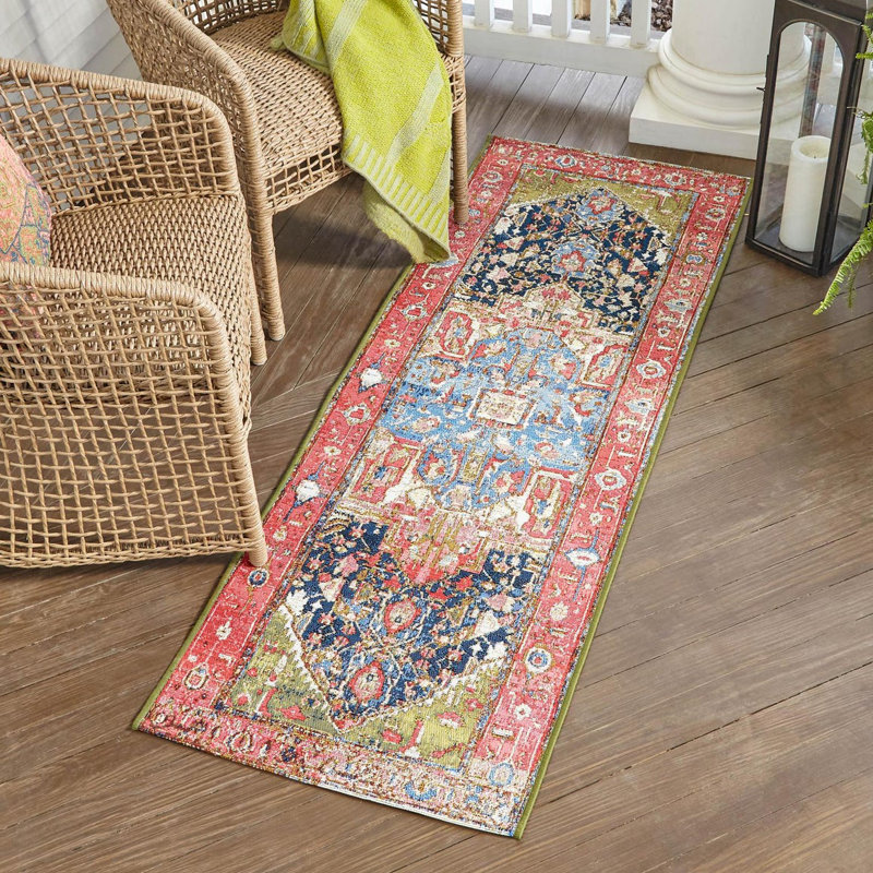 Multi Limon Indoor/Outdoor Traditional Rug, Runner 2'7" x 5'3"