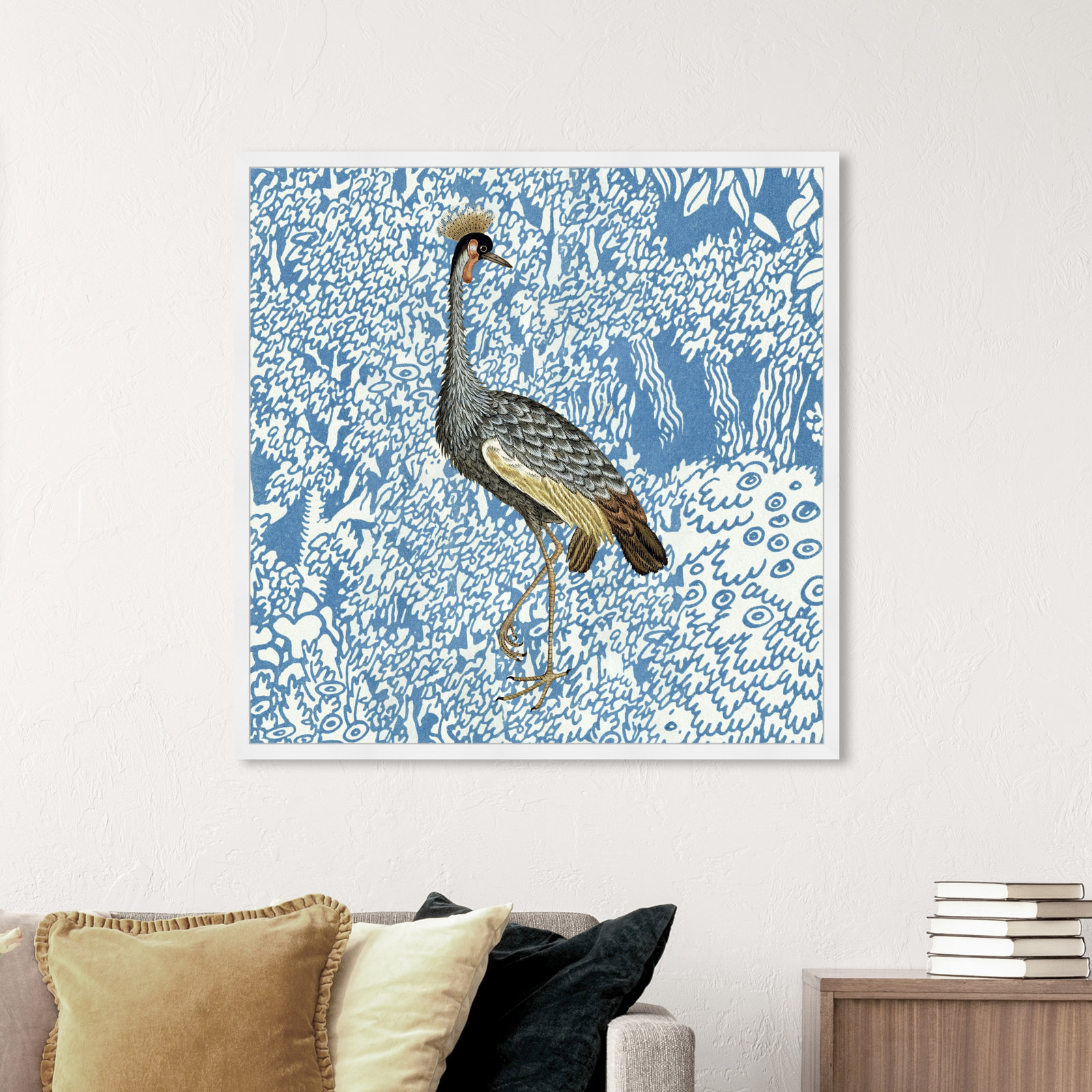 Bird Pose 2 by Oliver Gal, White, 42" H x 42" W x 0.5" D