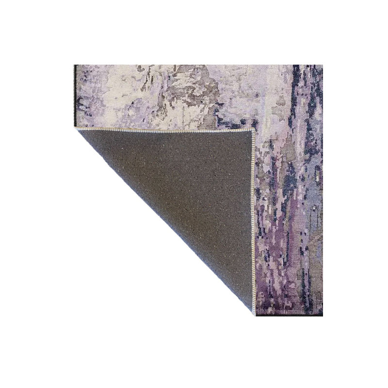 Pastel Painted Colorful Woven Base Machine Washable Rug, Rectangle 2'6" x 4'11" Rug Pad Included