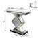 Amla 31.5" Mirrored Console Table And Glass Clock Set