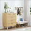 Commode cannelée à 5 tiroirs - Rangement compact haut