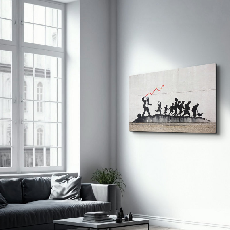 Élégante peinture murale en verre trempé de 13,8 po x 21,7 po | 100% verre trempé, épaisseur: 0,16 pouce | Imprimé UV pour des couleurs éclatantes | Parfait pour la décoration intérieure, le salon et les espaces de bureau
