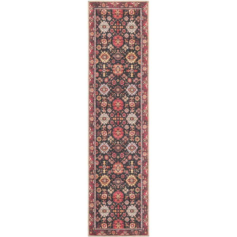 Tapis noir Aucun Hinkley, Tapis de couloir 2 pi x 8 pi