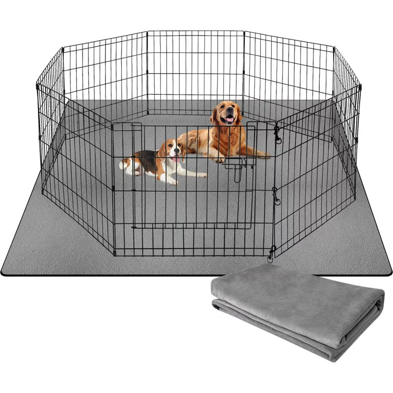 48" x 66'' Eco-Friendly Large Dog Pee Pads, Modern Mat For Muti-cdog, Dark Gray