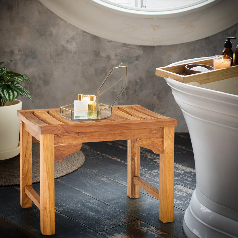 Banc de douche en bois Aladino