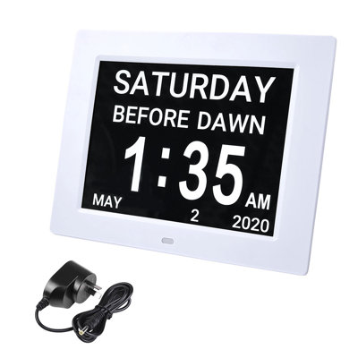 06CLK001-8IN_wfv Digital Electric Tabletop Clock with Alarm