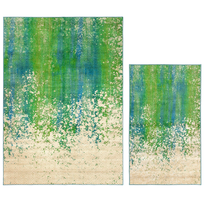 Ensemble de 2 tapis lavables abstraits My Magic Carpet