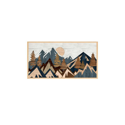 Stunning Decorative Framed MDF Painting, 12.9 x 27.6 inches | 100% Solid Wood Frame (Thickness: 0.8 inches) | High-Quality Digital Printing on 100% MDF (Thickness: 0.1 inches) | Perfect Wall Art for Home & Office Decor