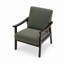Fauteuil rembourré avec cadre en bois massif de style médiéval-122898484