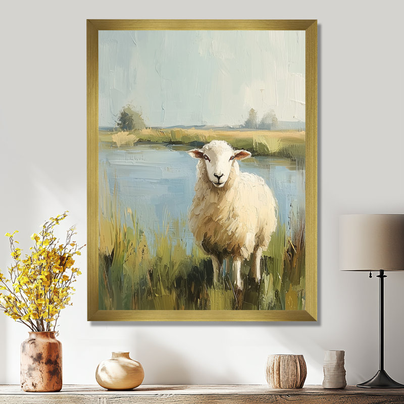 Djamshid - Animaux, art mural, salon, H 32 po x l 24 po, Reproduction encadrée d'une seule photo, Doré