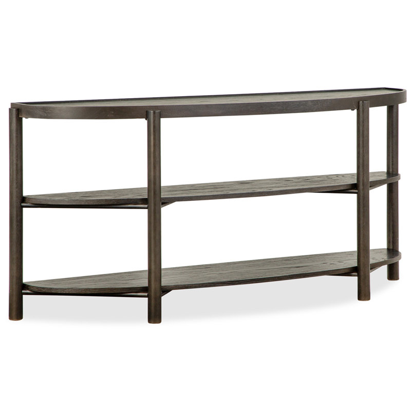Console en bois massif Cortia, Noir