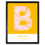 Bremen City Map Bremen Yellow 1 Piece Single Picture Frame Wall Art