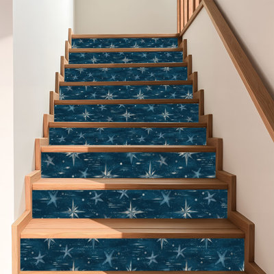 Peel and Stick Wallpaper Contact Paper Nautical Starry Sky Blue Self Adhesive and Removable 17.7in x 118in(45x300cm)