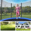 Songmics Round Backyard Trampoline with Safety Enclosure-29314111