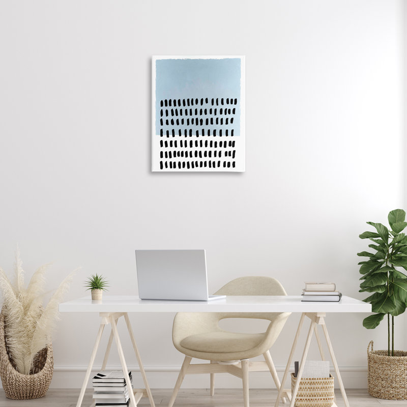  Art mural bleu par Michael Willett, H 30 po x l 24 po