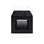 Table basse moderne et durable en MDF noir avec rangement ouvert pour le salon