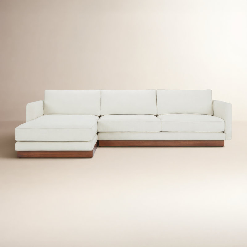 Vernon 2 - Piece Sofa & Chaise, White, Right Hand Facing