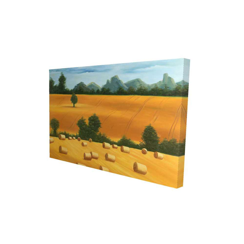 Hay Hay Bale Fields - Toile verte pour décoration intérieure