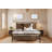 Solid Wood Bed Queen With Pearlized Finish Headboard & Footboard, Dark Brown-306168794-306168740