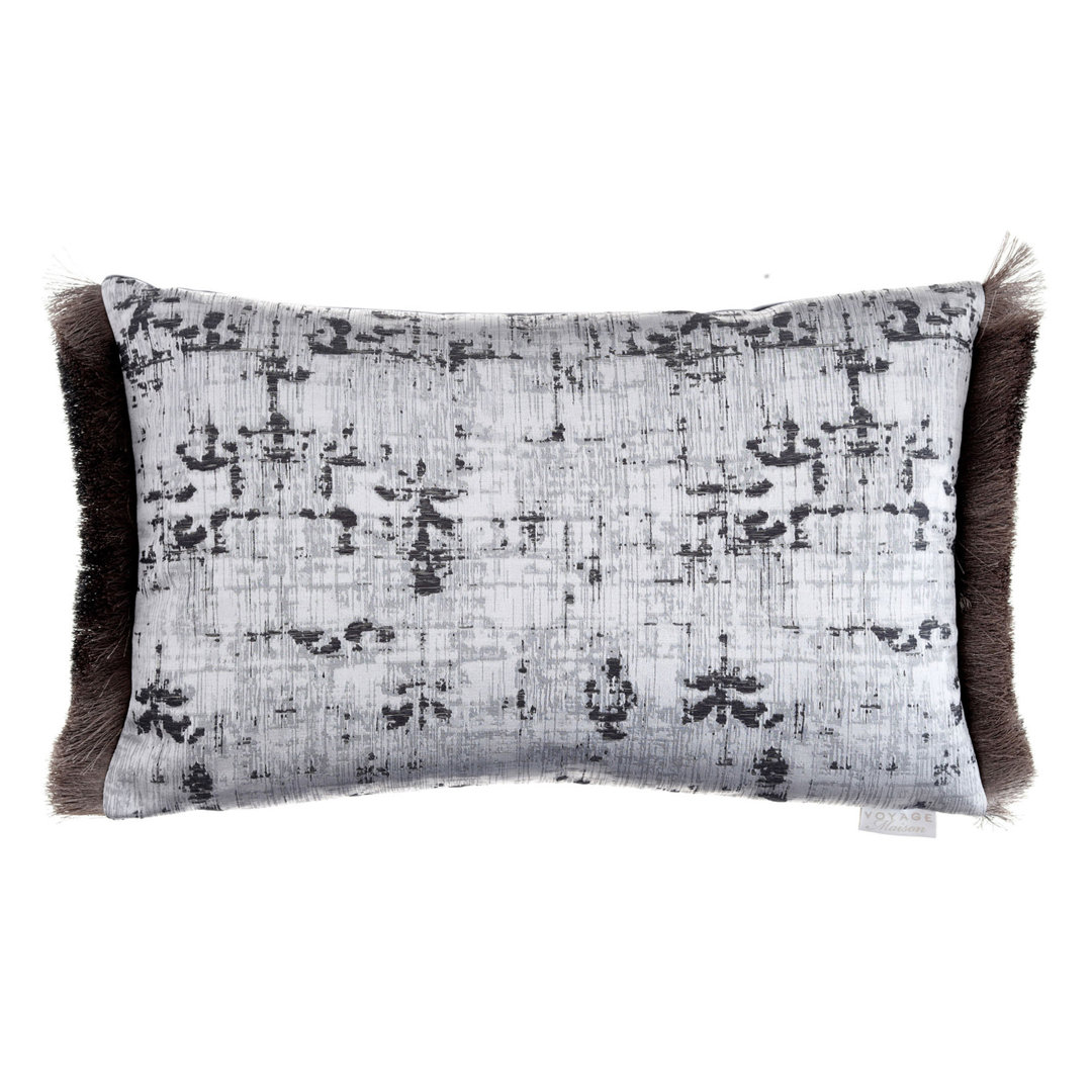 Feathers Abstract Rectangular Lumbar Cushion with Filling