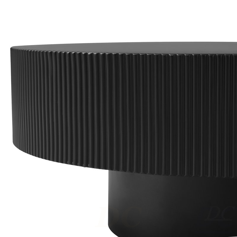 Table basse élégante Elegant Easy, Noir, H 13,62 po x L 31,5 po x l 31,5 po