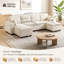 Canapé avec chaises doubles, canapé modulaire en U, beige-52456726