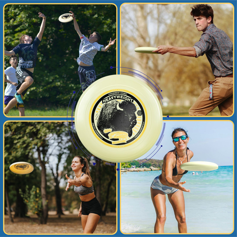 Wham-O Frisbee poids lourd 200 g, longue distance de 11 pouces et disque durable - paquet de 2