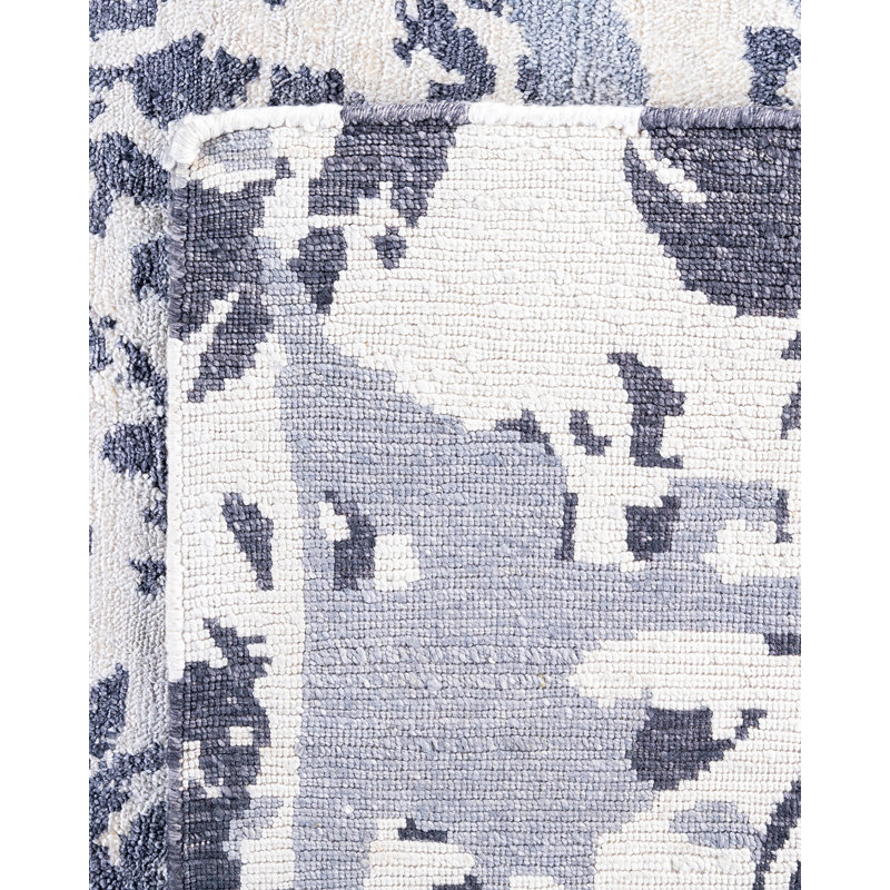 Overdyed One-of-a-Kind Rectangle 9'2" x 12'2" Hand Knotted Area Rug