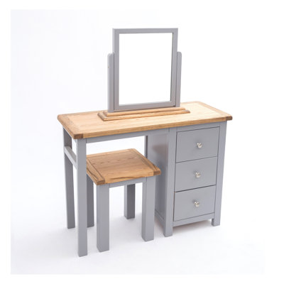 Mielke Dressing Table with Mirror and Storage Included