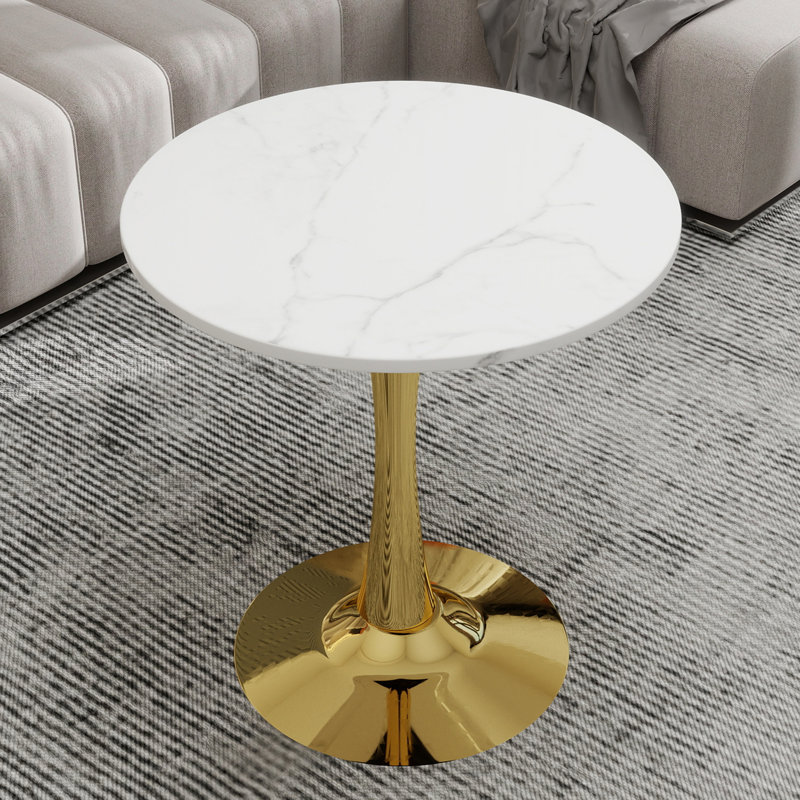 Table basse dorée 27,6 pouces
